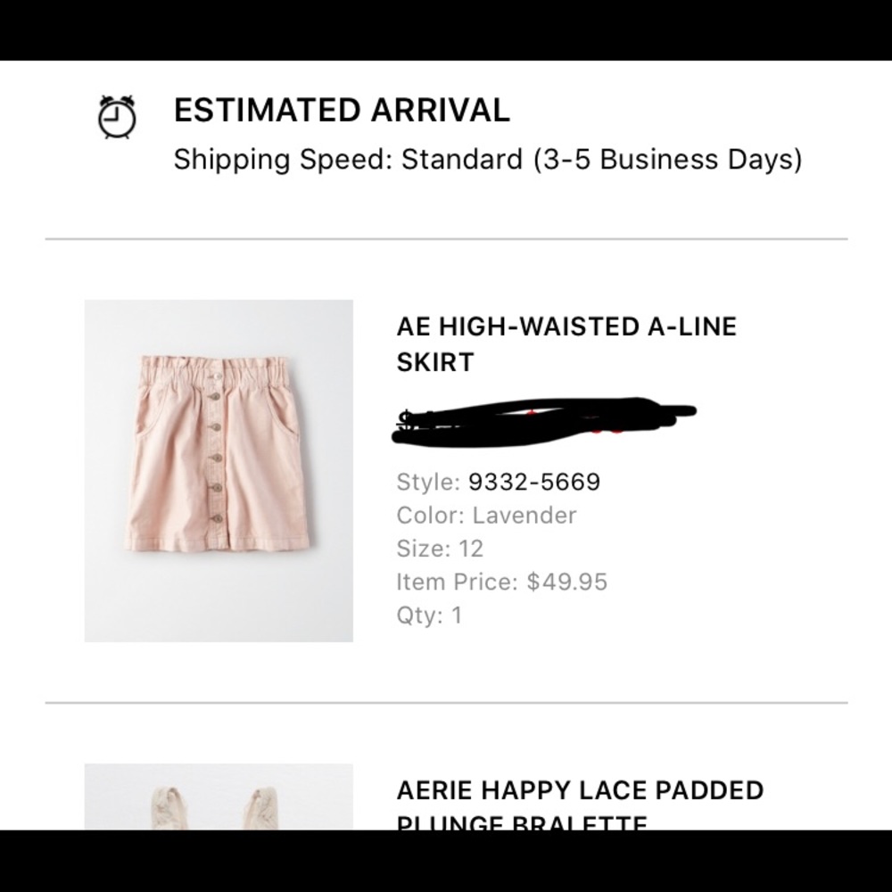 Pink AEO A-line skirt - Picture 4 of 4